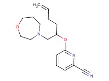 6-{[1-(1,4-oxazepan-4-ylmethyl)pent-4-en-1-yl]oxy}pyridine-2-carbonitrile