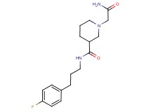 1-(2-amino-2-oxoethyl)-N-[3-(4-fluorophenyl)propyl]piperidine-3-carboxamide