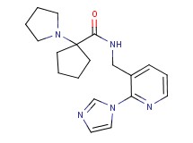N-{[2-(1H-imidazol-1-yl)-3-pyridinyl]methyl}-1-(1-pyrrolidinyl)cyclopentanecarboxamide