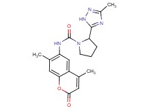 N-(4,7-dimethyl-2-oxo-2H-chromen-6-yl)-2-(3-methyl-1H-1,2,4-triazol-5-yl)pyrrolidine-1-carboxamide