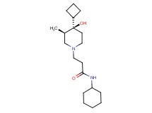 3-[(3R*,4R*)-4-cyclobutyl-4-hydroxy-3-methyl-1-piperidinyl]-N-cyclohexylpropanamide