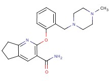 2-{2-[(4-methylpiperazin-1-yl)methyl]phenoxy}-6,7-dihydro-5H-cyclopenta[b]pyridine-3-carboxamide