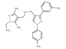 1-(1-ethyl-3,5-dimethyl-1H-pyrazol-4-yl)-N-{[3-(3-methylphenyl)-1-(4-methylphenyl)-1H-pyrazol-4-yl]methyl}methanamine