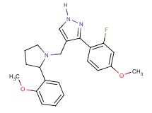 3-(2-fluoro-4-methoxyphenyl)-4-{[2-(2-methoxyphenyl)-1-pyrrolidinyl]methyl}-1H-pyrazole