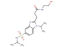 N-(2-hydroxyethyl)-3-{1-isopropyl-5-[(isopropylamino)sulfonyl]-1H-benzimidazol-2-yl}propanamide