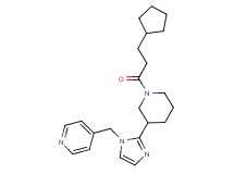 4-({2-[1-(3-cyclopentylpropanoyl)piperidin-3-yl]-1H-imidazol-1-yl}methyl)pyridine
