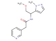 N-[2-methoxy-1-(1-methyl-1H-pyrazol-5-yl)ethyl]-2-pyridin-3-ylacetamide