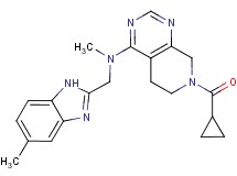 7-(cyclopropylcarbonyl)-N-methyl-N-[(5-methyl-1H-benzimidazol-2-yl)methyl]-5,6,7,8-tetrahydropyrido[3,4-d]pyrimidin-4-amine