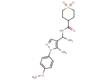 N-{1-[1-(4-methoxyphenyl)-5-methyl-1H-pyrazol-4-yl]ethyl}tetrahydro-2H-thiopyran-4-carboxamide 1,1-dioxide