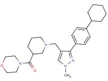 4-[(1-{[3-(4-cyclohexylphenyl)-1-methyl-1H-pyrazol-4-yl]methyl}-3-piperidinyl)carbonyl]morpholine
