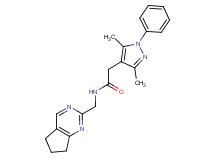 N-(6,7-dihydro-5H-cyclopenta[d]pyrimidin-2-ylmethyl)-2-(3,5-dimethyl-1-phenyl-1H-pyrazol-4-yl)acetamide