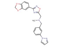 1-[3-(1,3-benzodioxol-5-yl)-1,2,4-oxadiazol-5-yl]-N-methyl-N-[3-(1H-pyrazol-1-yl)benzyl]methanamine