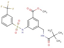 methyl 3-{[(2,2-dimethylpropanoyl)amino]methyl}-5-({[3-(trifluoromethyl)phenyl]sulfonyl}amino)benzoate
