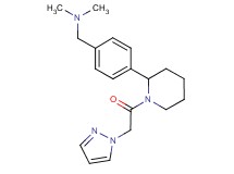 N,N-dimethyl-1-{4-[1-(1H-pyrazol-1-ylacetyl)-2-piperidinyl]phenyl}methanamine