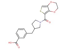 3-{[1-(2,3-dihydrothieno[3,4-b][1,4]dioxin-5-ylcarbonyl)pyrrolidin-3-yl]methyl}benzoic acid