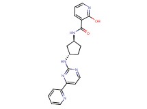 2-hydroxy-N-((1S*,3S*)-3-{[4-(2-pyridinyl)-2-pyrimidinyl]amino}cyclopentyl)nicotinamide