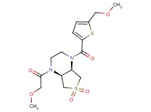 (4aR*,7aS*)-1-(methoxyacetyl)-4-{[5-(methoxymethyl)-2-thienyl]carbonyl}octahydrothieno[3,4-b]pyrazine 6,6-dioxide