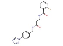 2-fluoro-N-(3-oxo-3-{[4-(1H-1,2,4-triazol-1-yl)benzyl]amino}propyl)benzamide