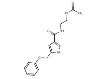 N-[2-(acetylamino)ethyl]-5-(phenoxymethyl)-1H-pyrazole-3-carboxamide