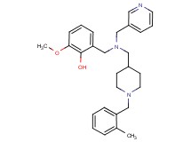 2-methoxy-6-{[{[1-(2-methylbenzyl)-4-piperidinyl]methyl}(3-pyridinylmethyl)amino]methyl}phenol