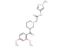 2-[3-(2,4-dimethoxybenzoyl)piperidin-1-yl]-N-(1-methyl-1H-pyrazol-4-yl)acetamide