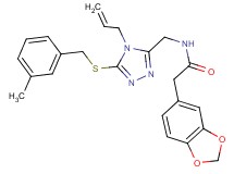N-({4-allyl-5-[(3-methylbenzyl)thio]-4H-1,2,4-triazol-3-yl}methyl)-2-(1,3-benzodioxol-5-yl)acetamide