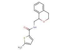 N-(3,4-dihydro-1H-2-benzopyran-1-ylmethyl)-5-methylthiophene-2-carboxamide