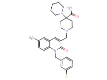 1'-{[1-(3-fluorobenzyl)-6-methyl-2-oxo-1,2-dihydro-3-quinolinyl]methyl}-1,4'-bipiperidine-4'-carboxamide