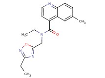 N-ethyl-N-[(3-ethyl-1,2,4-oxadiazol-5-yl)methyl]-6-methyl-4-quinolinecarboxamide trifluoroacetate
