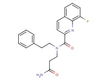 N-(3-amino-3-oxopropyl)-8-fluoro-N-(2-phenylethyl)-2-quinolinecarboxamide