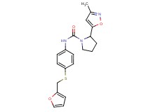 N-{4-[(2-furylmethyl)thio]phenyl}-2-(3-methylisoxazol-5-yl)pyrrolidine-1-carboxamide