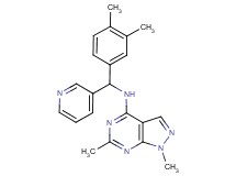 N-[(3,4-dimethylphenyl)(3-pyridinyl)methyl]-1,6-dimethyl-1H-pyrazolo[3,4-d]pyrimidin-4-amine