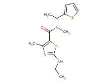 2-(ethylamino)-N,4-dimethyl-N-[1-(2-thienyl)ethyl]-1,3-thiazole-5-carboxamide