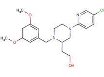 2-[4-(5-chloro-2-pyridinyl)-1-(3,5-dimethoxybenzyl)-2-piperazinyl]ethanol