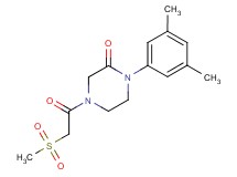 1-(3,5-dimethylphenyl)-4-[(methylsulfonyl)acetyl]piperazin-2-one