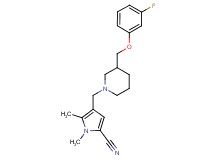 4-({3-[(3-fluorophenoxy)methyl]-1-piperidinyl}methyl)-1,5-dimethyl-1H-pyrrole-2-carbonitrile