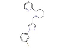 2-(1-{[1-(3-fluorophenyl)-1H-pyrazol-4-yl]methyl}piperidin-2-yl)pyridine