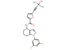 N-[1-(3,5-difluorophenyl)-4,5,6,7-tetrahydro-1H-indazol-4-yl]-5-(3-hydroxy-3-methyl-1-butyn-1-yl)-2-furamide
