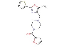 1-(2-furoyl)-4-{[5-methyl-2-(2-thienyl)-1,3-oxazol-4-yl]methyl}piperazine