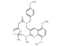 N-{[2-(dimethylamino)-5,8-dimethoxy-3-quinolinyl]methyl}-N-(4-methoxybenzyl)-2-(2-methyl-1,3-thiazol-4-yl)acetamide