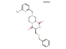 (3R,9aR)-3-[(benzylthio)methyl]-8-[(6-methyl-2-pyridinyl)methyl]tetrahydro-2H-pyrazino[1,2-a]pyrazine-1,4(3H,6H)-dione