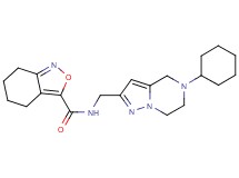 N-[(5-cyclohexyl-4,5,6,7-tetrahydropyrazolo[1,5-a]pyrazin-2-yl)methyl]-4,5,6,7-tetrahydro-2,1-benzisoxazole-3-carboxamide