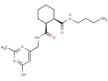 (1R*,2S*)-N-butyl-N'-[(6-hydroxy-2-methyl-4-pyrimidinyl)methyl]-1,2-cyclohexanedicarboxamide