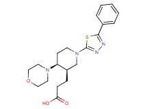 3-[(3R*,4S*)-4-morpholin-4-yl-1-(5-phenyl-1,3,4-thiadiazol-2-yl)piperidin-3-yl]propanoic acid