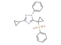 3-cyclopropyl-1-phenyl-5-[1-(phenylsulfonyl)cyclopropyl]-1H-1,2,4-triazole