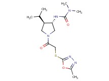 N'-((3S*,4R*)-4-isopropyl-1-{[(5-methyl-1,3,4-oxadiazol-2-yl)thio]acetyl}pyrrolidin-3-yl)-N,N-dimethylurea