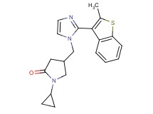 1-cyclopropyl-4-{[2-(2-methyl-1-benzothien-3-yl)-1H-imidazol-1-yl]methyl}pyrrolidin-2-one