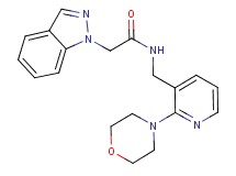 2-(1H-indazol-1-yl)-N-{[2-(4-morpholinyl)-3-pyridinyl]methyl}acetamide