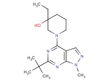 1-(6-tert-butyl-1-methyl-1H-pyrazolo[3,4-d]pyrimidin-4-yl)-3-ethyl-3-piperidinol
