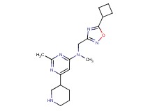 N-[(5-cyclobutyl-1,2,4-oxadiazol-3-yl)methyl]-N,2-dimethyl-6-piperidin-3-ylpyrimidin-4-amine